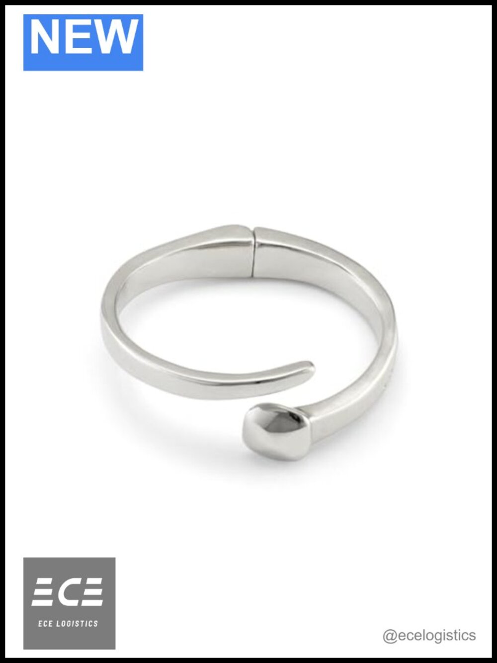Uno de 50 Silver-Plated Twisted Nail Cuff Bracelet Medium